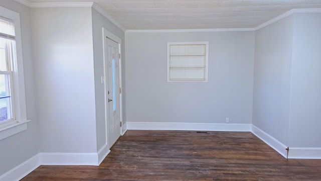 210 James St, Union, SC 29379 - spare room featuring wood finished floors, healthy amount of natural light, crown molding, and built in shelves