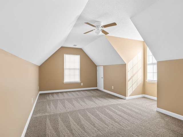 160 Blake Garrison Dr, Roebuck, SC 29376 - additional living space with carpet floors, ceiling fan, and vaulted ceiling