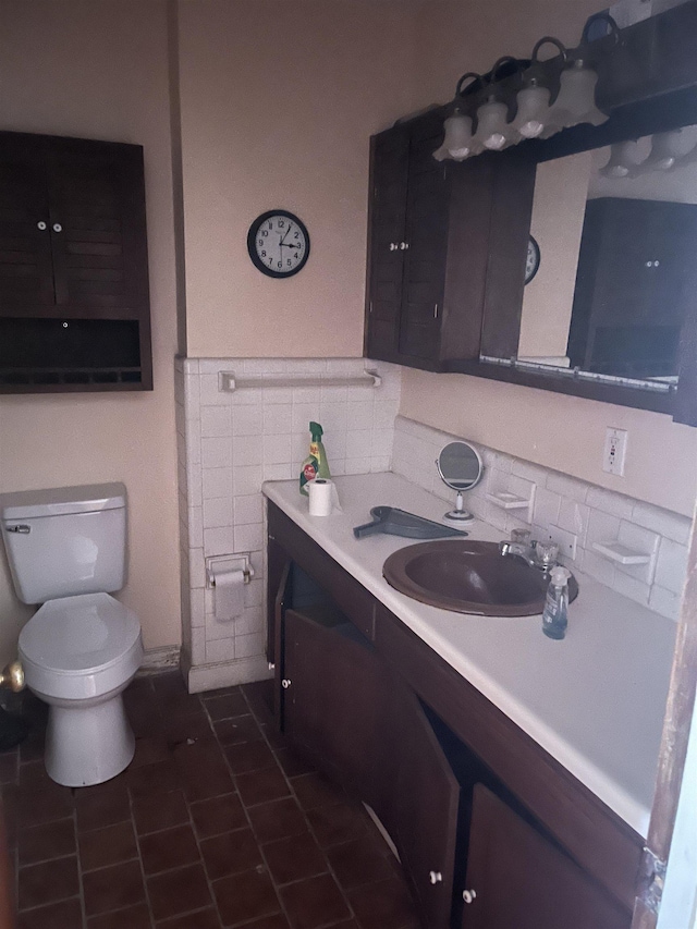 513 Peach Orchard Rd, Union, SC 29379 - bathroom featuring tile patterned floors, vanity, and tile walls