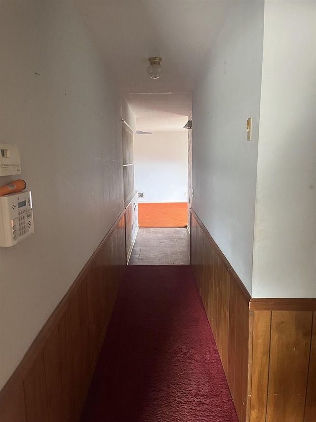 513 Peach Orchard Rd, Union, SC 29379 - hallway featuring wainscoting and light colored carpet