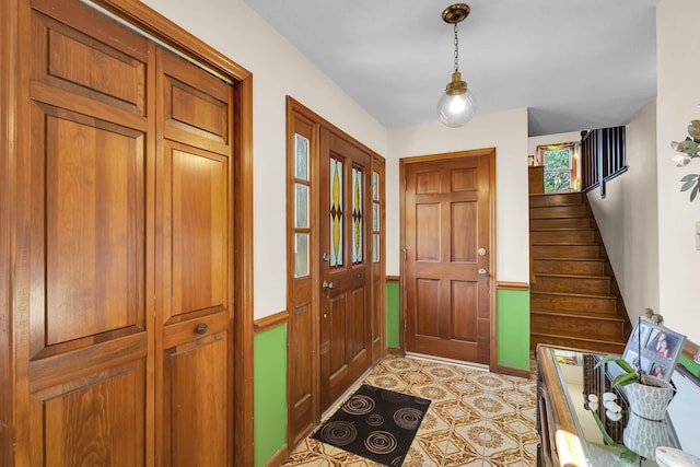 1114 Edisto Dr, Spartanburg, SC 29302 - foyer entrance featuring stairs