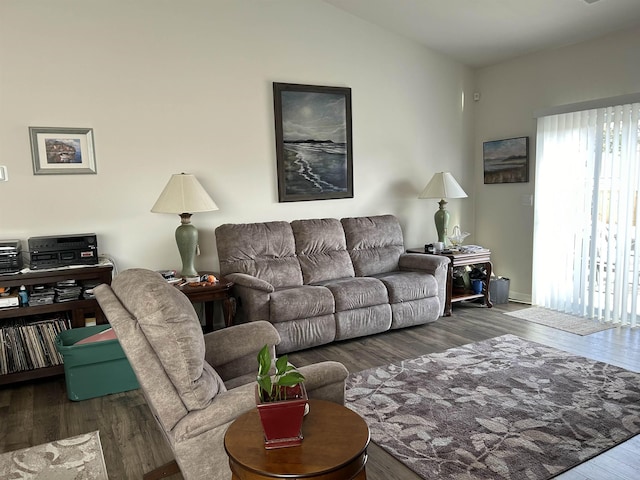 1278 Elterwater Ln, Spartanburg, SC 29306 - living room featuring wood finished floors and lofted ceiling