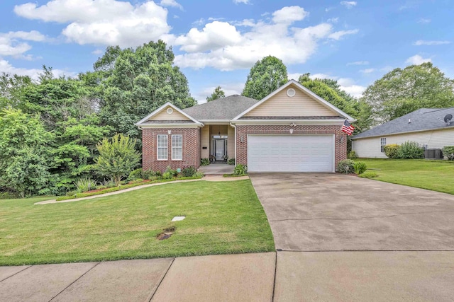 626 S Sweetwater Hills Dr, Moore, SC 29369 - view of front facade with an attached garage, brick siding, and a front lawn