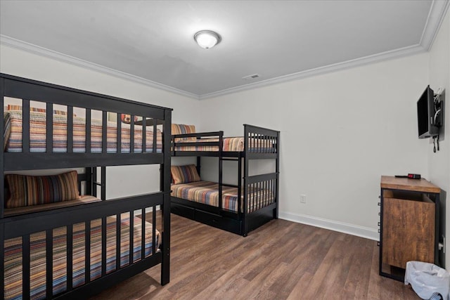 3664 River Rd, Union, SC 29379 - bedroom with ornamental molding and wood finished floors