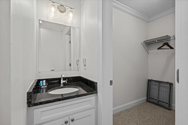 3664 River Rd, Union, SC 29379 - bathroom featuring crown molding and vanity