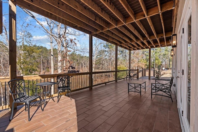 3664 River Rd, Union, SC 29379 - deck featuring view of wooded area