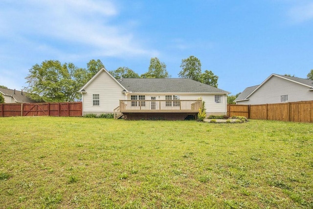 106 Brandi Starr Ct, Greer, SC 29651 - back of property featuring a fenced backyard and a deck