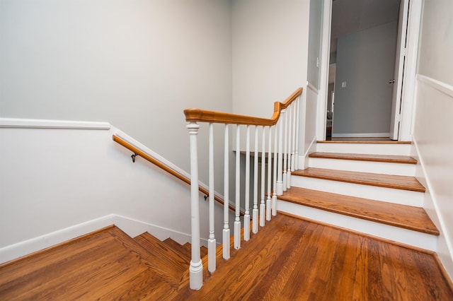 1105 Partridge Rd, Spartanburg, SC 29302 - stairs with wood finished floors