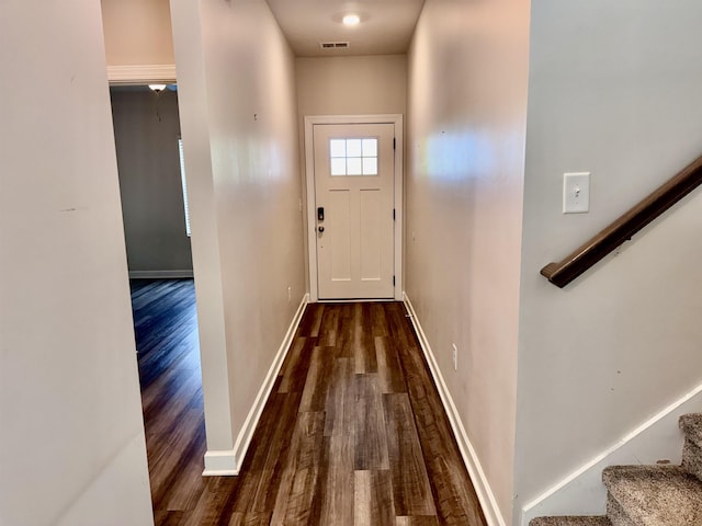 637 Grays Creek Rd, Spartanburg, SC 29303 - doorway with wood finished floors and stairway