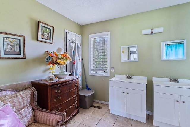 1109 Hemlock Dr, Shelby, NC 28150 - full bathroom with two vanities and tile patterned flooring