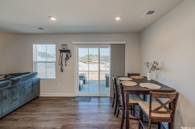 2086 Wexley Dr, Boiling Springs, SC 29316 - dining space featuring dark wood-style flooring and recessed lighting