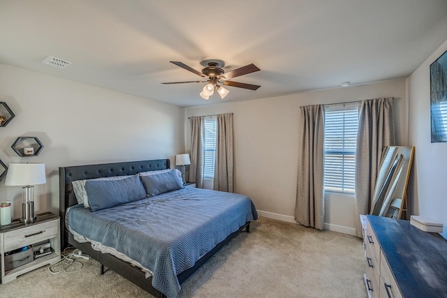 2086 Wexley Dr, Boiling Springs, SC 29316 - bedroom with multiple windows, light carpet, and ceiling fan