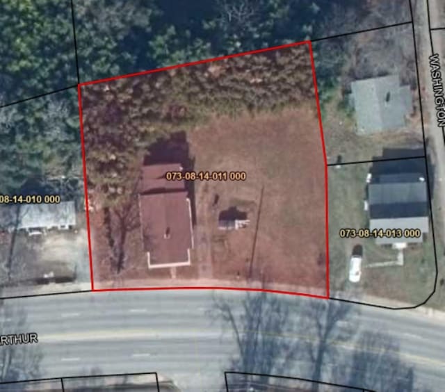 311 Arthur Blvd, Union, SC 29379 - aerial overview of property's location with property parcel outlined