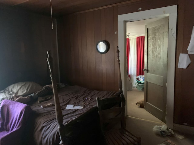 311 Arthur Blvd, Union, SC 29379 - bedroom with wood walls, carpet flooring, and wooden ceiling