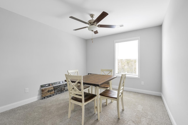 1034 Silverbend Trl, Duncan, SC 29334 - dining area featuring a ceiling fan and carpet floors
