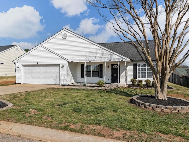 461 Candleglow Dr, Boiling Springs, SC 29316 - view of front of house with a garage, concrete driveway, and a porch