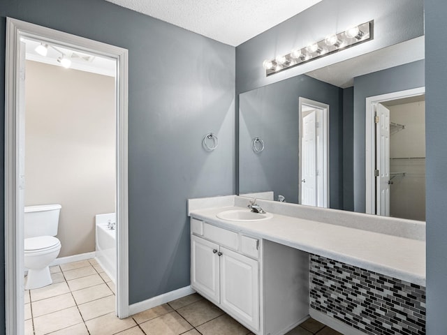 461 Candleglow Dr, Boiling Springs, SC 29316 - full bathroom with a bath, vanity, tile patterned flooring, and a textured ceiling