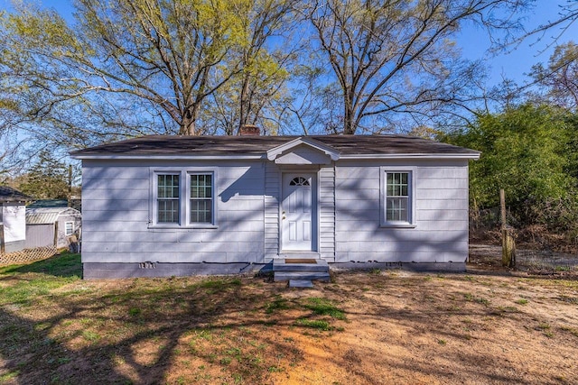 107 Ravenscroft St, Union, SC 29379 - view of front of home with crawl space, a chimney, and entry steps