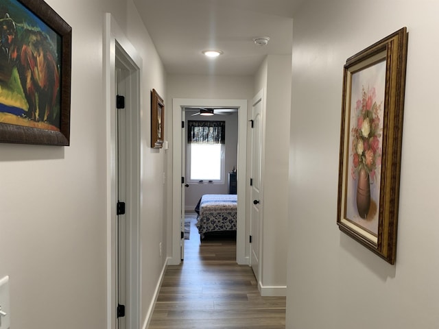 138 Lowe Rd, Chesnee, SC 29323 - hallway featuring wood finished floors and baseboards