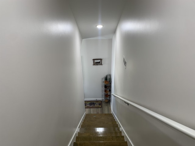 138 Lowe Rd, Chesnee, SC 29323 - staircase featuring baseboards and recessed lighting