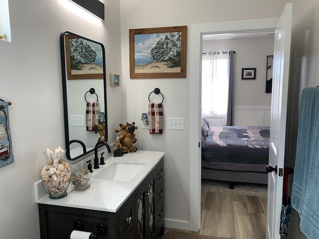 138 Lowe Rd, Chesnee, SC 29323 - ensuite bathroom featuring vanity and wood finished floors