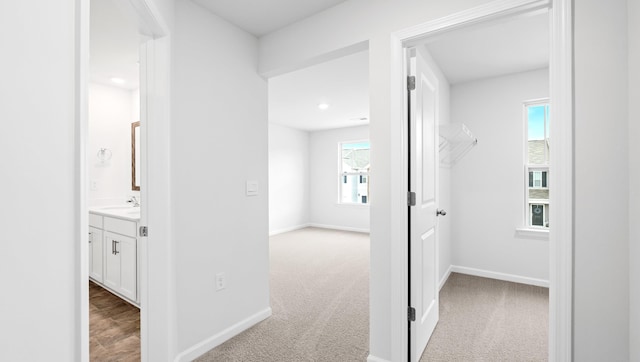 110 Sunriff Ct, Greer, SC 29651 - hallway featuring recessed lighting and carpet floors