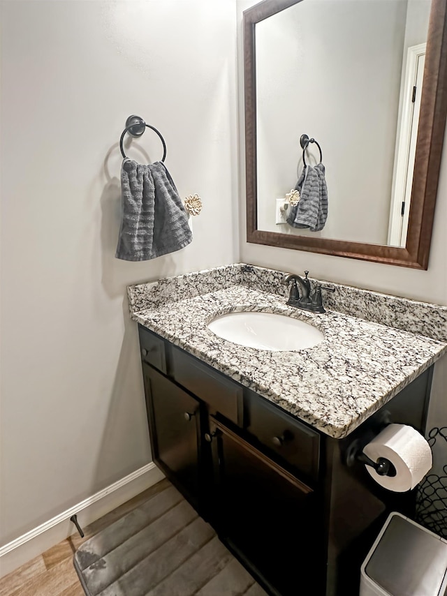739 Shelburne Ln, Lyman, SC 29365 - bathroom with vanity and wood finished floors