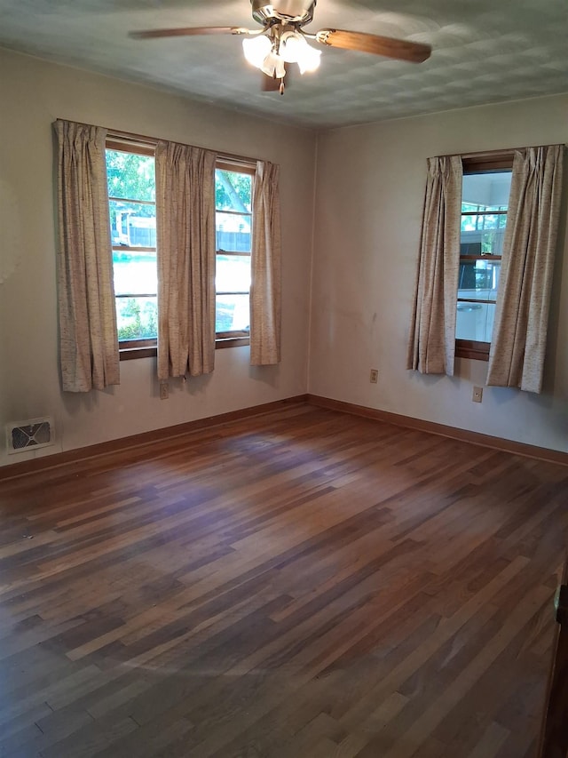109 Shoally, Boiling Springs, SC 29316 - empty room featuring a ceiling fan and dark wood finished floors