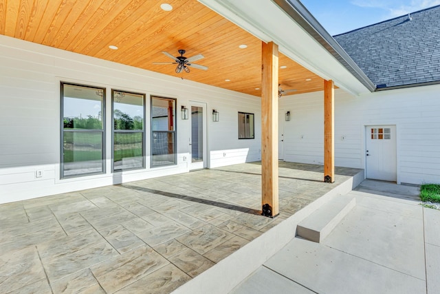 164 Triangle Pine Rd, Fountain Inn, SC 29644 - view of patio with a ceiling fan