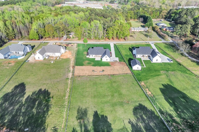 164 Triangle Pine Rd, Fountain Inn, SC 29644 - aerial overview of property's location with nearby suburban area and a heavily wooded area
