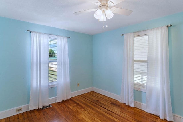 1620 Rainbow Lake Rd, Inman, SC 29349 - empty room featuring hardwood / wood-style floors and ceiling fan
