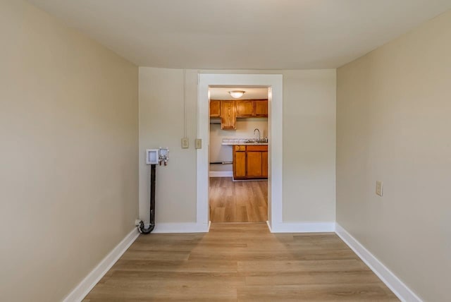 114 Woodrow St, Union, SC 29379 - hall with light wood-style flooring and baseboards