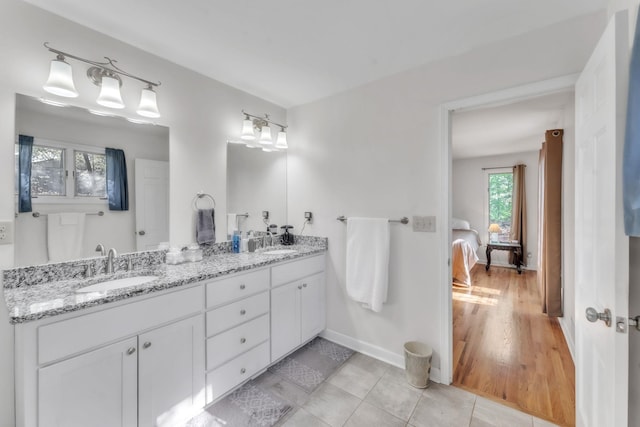 101 Owens Dr, Inman, SC 29349 - ensuite bathroom featuring double vanity and tile patterned floors