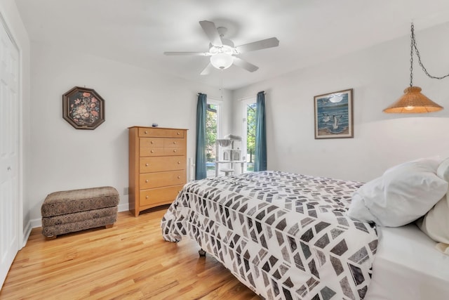 101 Owens Dr, Inman, SC 29349 - bedroom with light wood-type flooring and a ceiling fan