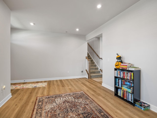 1848 Sourwood Dr, Woodruff, SC 29388 - interior space featuring wood finished floors, stairs, and recessed lighting