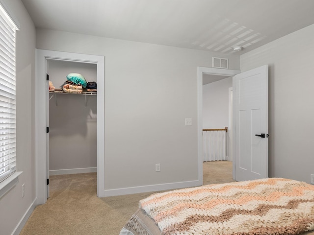 1848 Sourwood Dr, Woodruff, SC 29388 - bedroom with light colored carpet, a walk in closet, and a closet