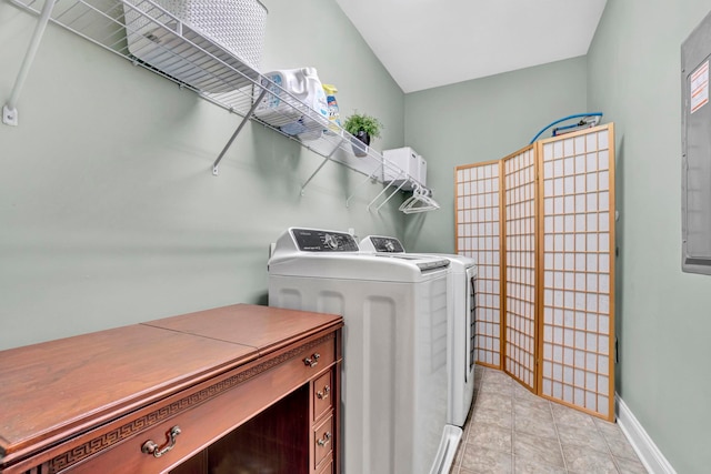 204 Lord Byron Ln, Travelers Rest, SC 29690 - washroom with washing machine and dryer and light tile patterned floors