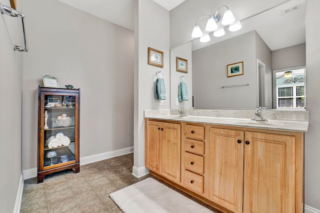 204 Lord Byron Ln, Travelers Rest, SC 29690 - full bathroom with double vanity and ceiling fan