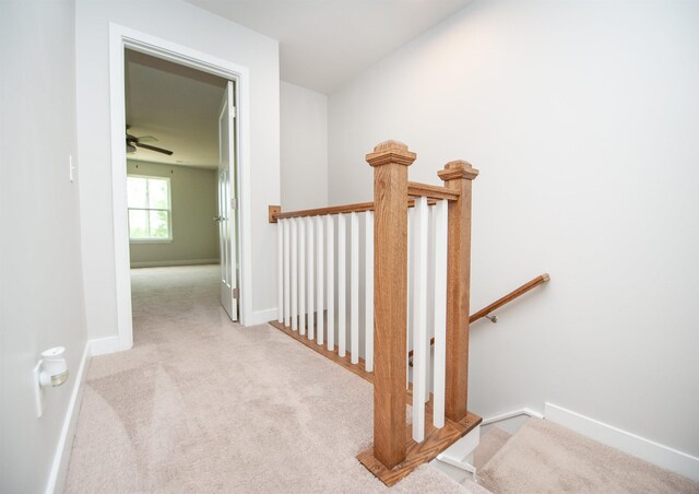 521 Preakness Run, Spartanburg, SC 29301 - stairs featuring carpet and a ceiling fan