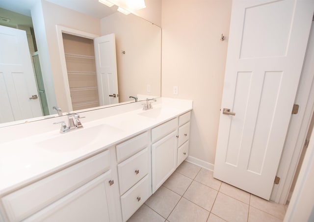 521 Preakness Run, Spartanburg, SC 29301 - bathroom featuring double vanity and tile patterned flooring