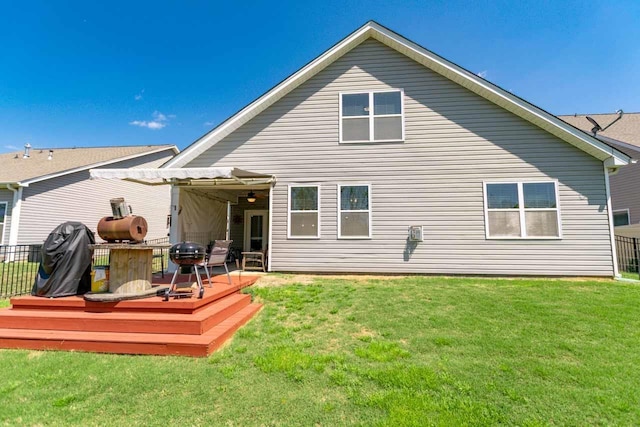 5 Yellow Fox Rd, Greer, SC 29650 - back of property featuring a wooden deck, a pergola, and a yard
