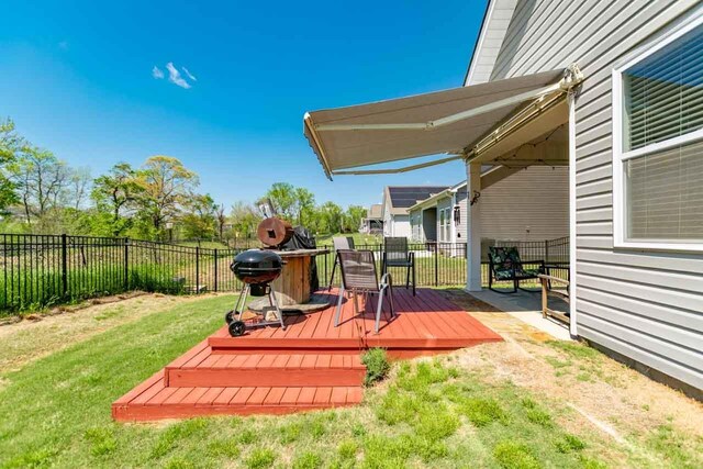 5 Yellow Fox Rd, Greer, SC 29650 - wooden terrace with area for grilling