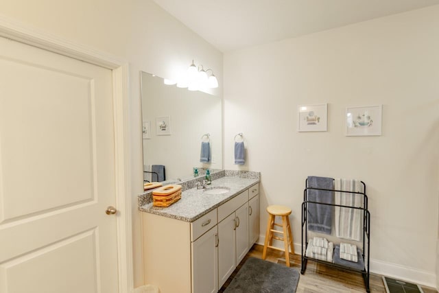5 Yellow Fox Rd, Greer, SC 29650 - bathroom with vanity and wood finished floors