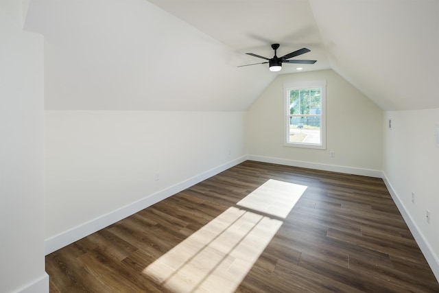 7 Campbell Mill Rd, Traveleres Rest, SC 29690 - bonus room featuring ceiling fan, vaulted ceiling, and dark wood-style floors