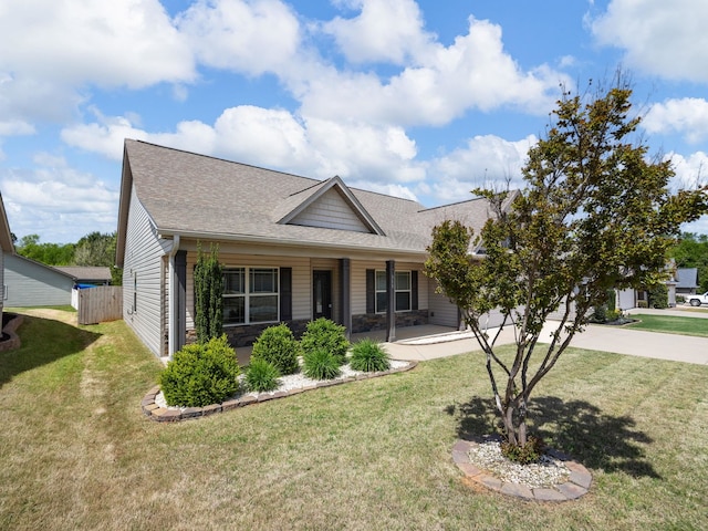311 Hayfield Ct, Boiling Springs, SC 29316 - view of front of house with roof with shingles, driveway, a porch, and stone siding
