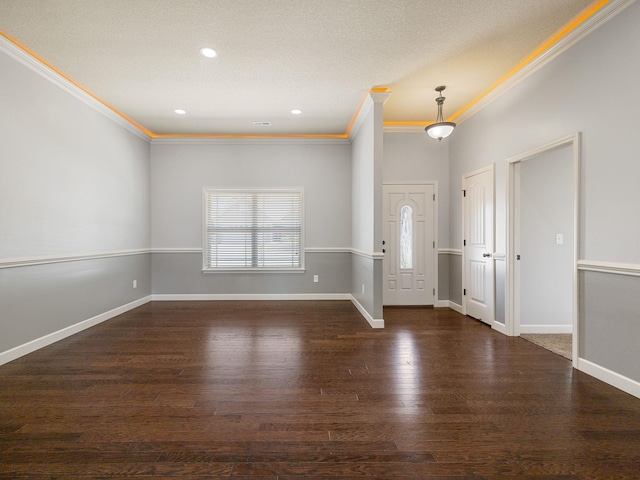 311 Hayfield Ct, Boiling Springs, SC 29316 - foyer entrance with ornamental molding, wood finished floors, and recessed lighting