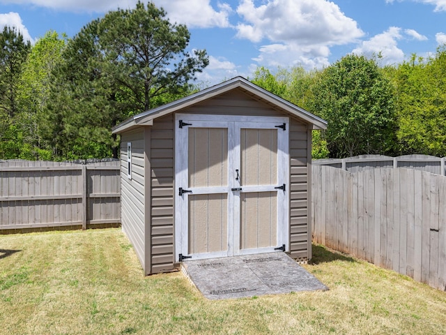 311 Hayfield Ct, Boiling Springs, SC 29316 - view of shed featuring a fenced backyard