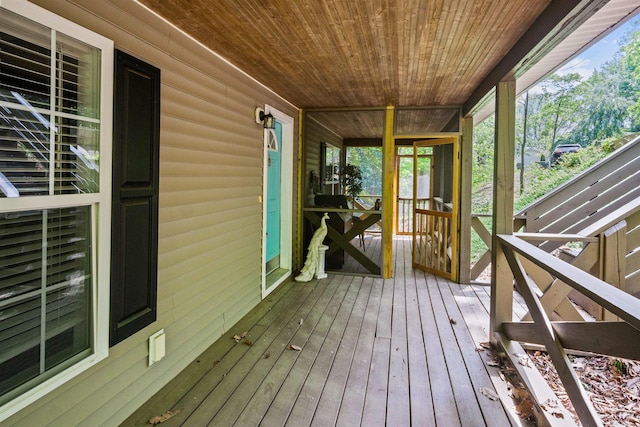 419 Hidden Hill Rd, Tryon, NC 28782 - view of wooden terrace