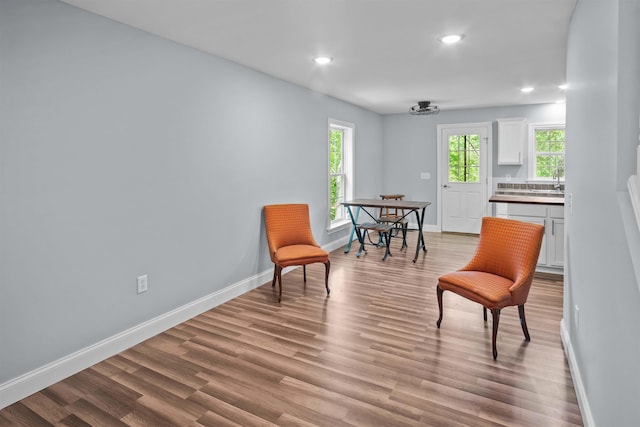 419 Hidden Hill Rd, Tryon, NC 28782 - sitting room featuring recessed lighting and wood finished floors