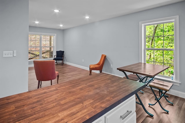 419 Hidden Hill Rd, Tryon, NC 28782 - office area featuring wood finished floors and recessed lighting